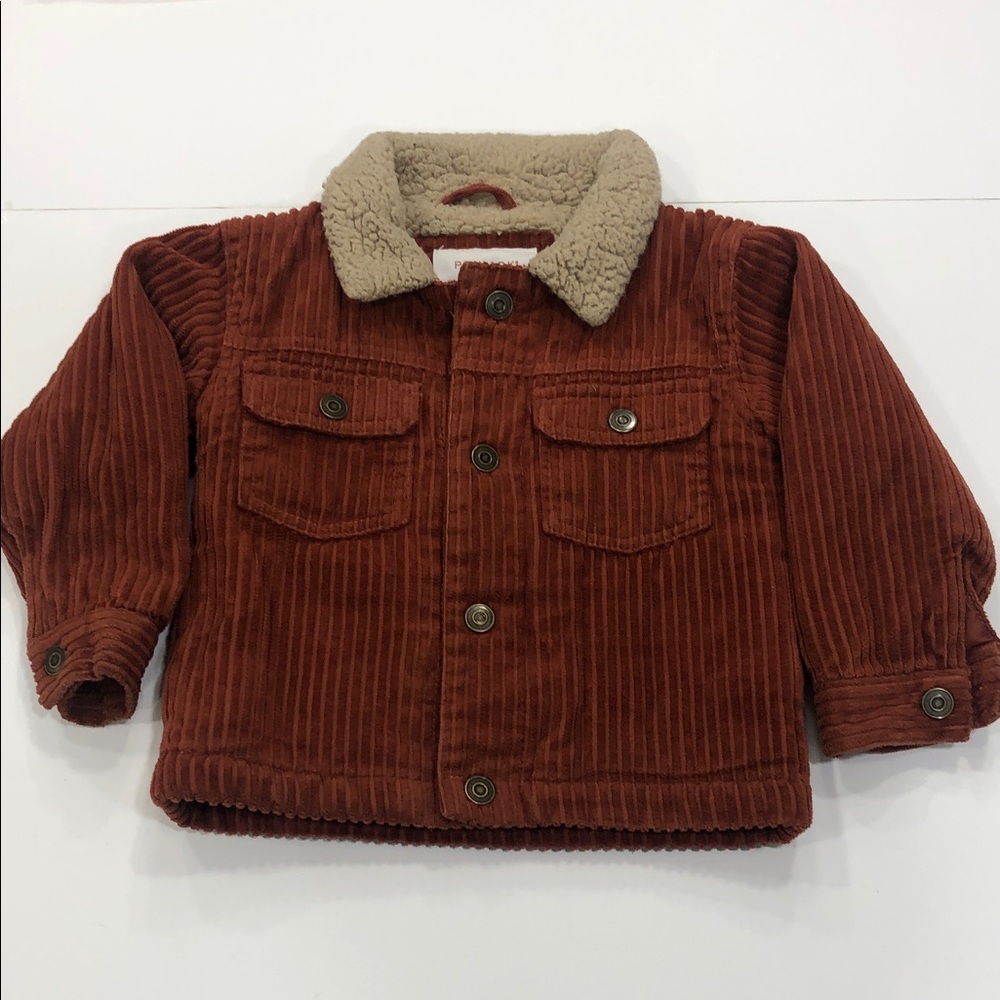 Primark Rust Corduroy Jacket | Sherpa Lined| 12-18 Months
